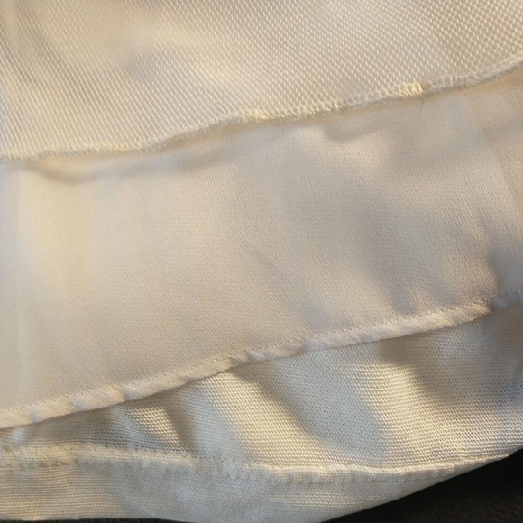 Pretty Angel Women's Large silk Wedding Dress Sheer Sleeveless Lined New Ivory - Picture 12 of 13